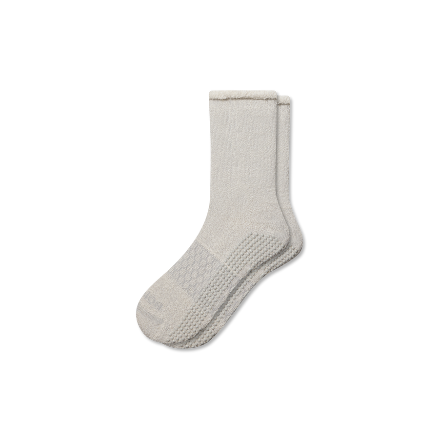 Men’s Roll-Top Merino Blend Gripper House Sock - Breathable No Show Pair