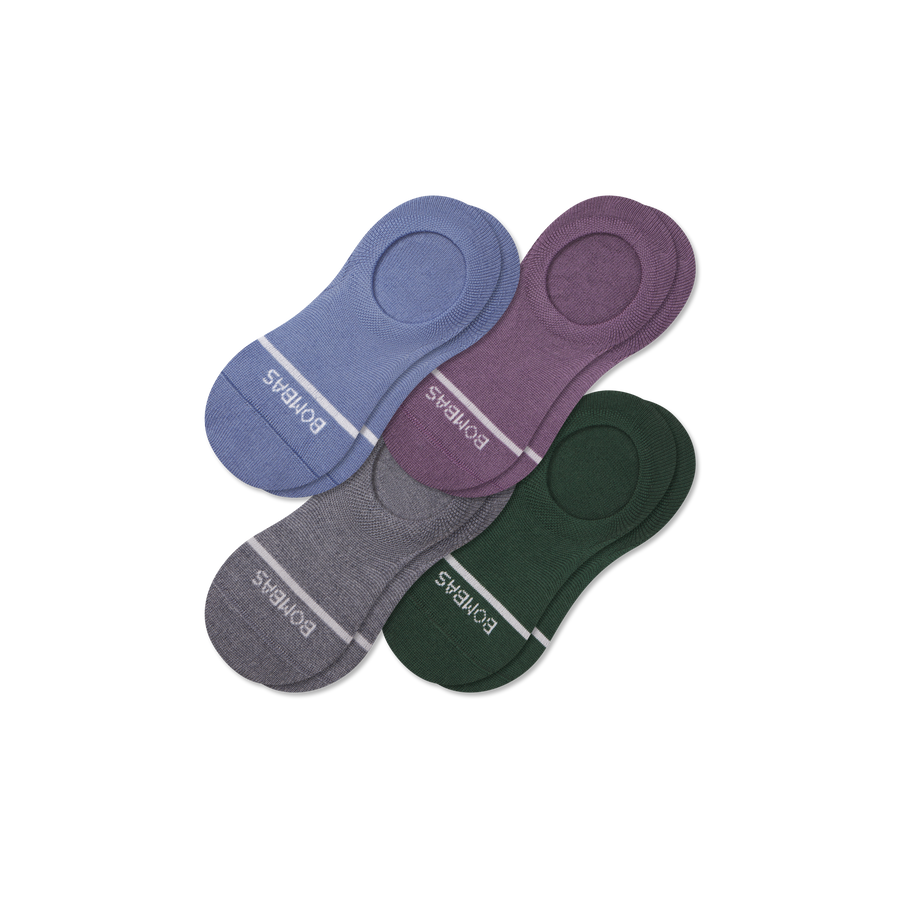 Women's Lightweight Merino Wool Blend No Show Sock 4-Pack - Outdoor Travel Wear