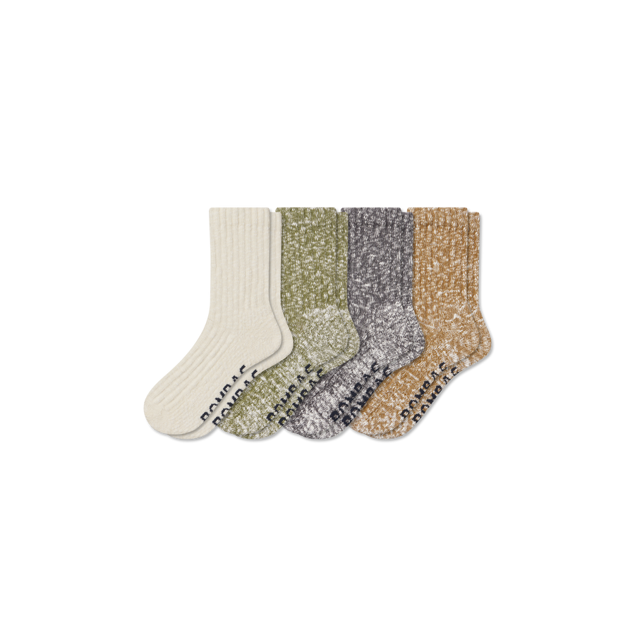 Women's Chunky Ragg Half Calf Sock 4-Pack - Daily Lounge Support