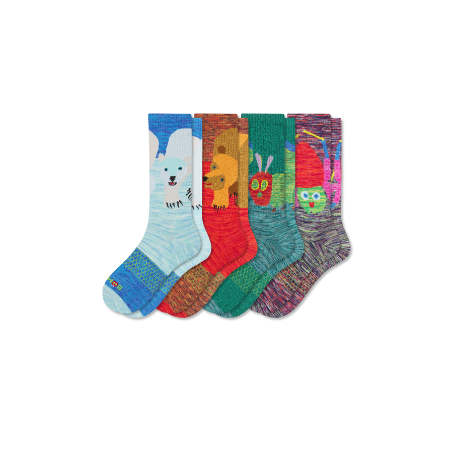 Adult Eric Carle Calf Sock 4-Pack - Soft Office Comfort