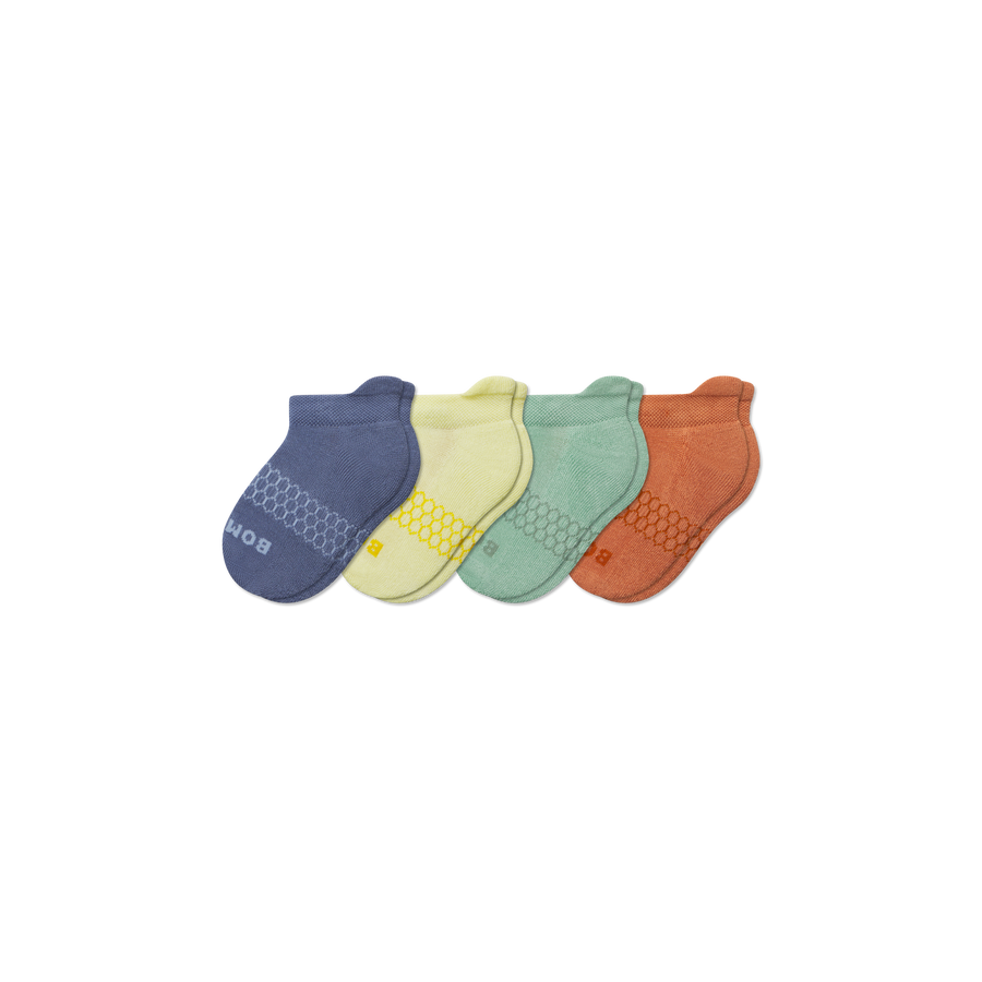Junior Solids Ankle Sock 4-Pack - Smooth Lounge Comfort