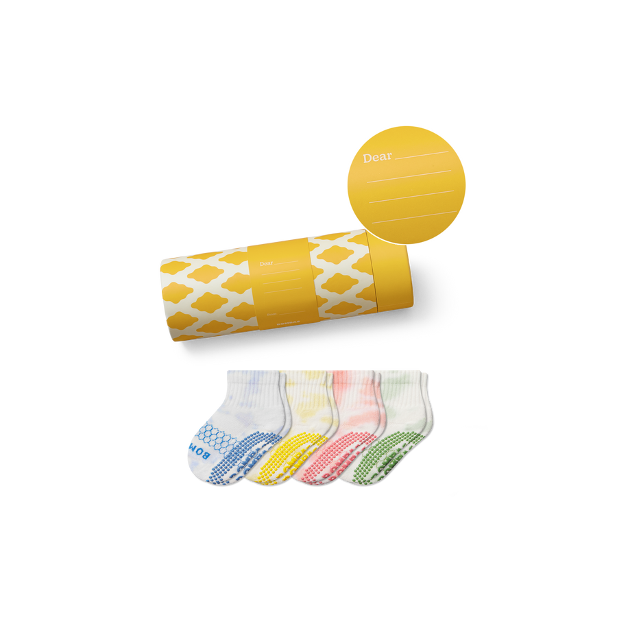 Toddler Celebration Gripper Calf Sock 4-Pack Gift Box - Smart Home Wrap