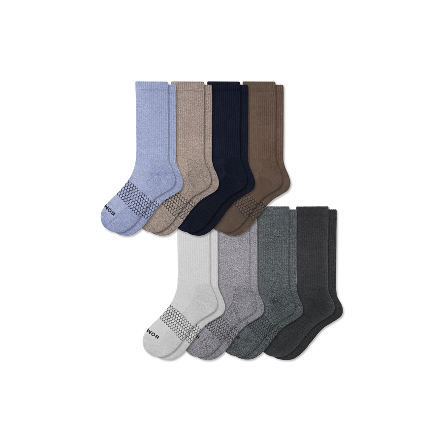 Men's Marl Calf Sock 8-Pack - Active Weekend Comfort