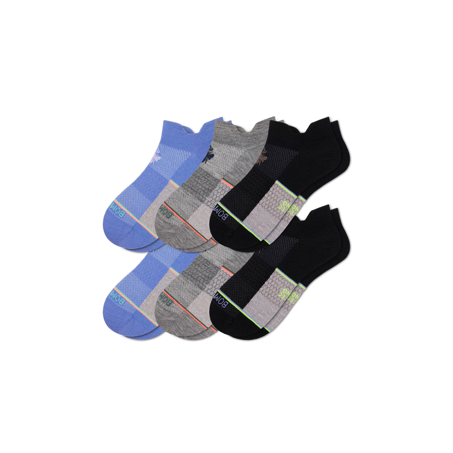 Men's UltraLite Sport Merino Wool Blend Ankle Sock 6-Pack - Daily Run Wear