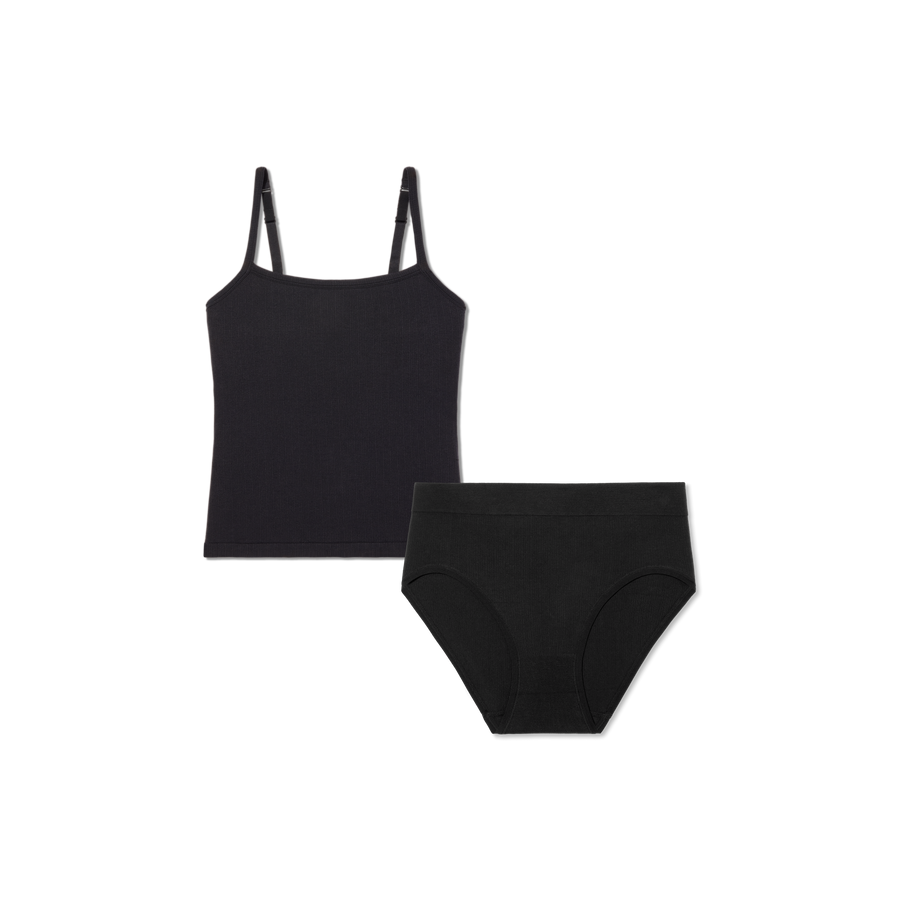 Women's Built-In Bra Seamless Cami + High Rise Brief Pack - Lounge All Day Support