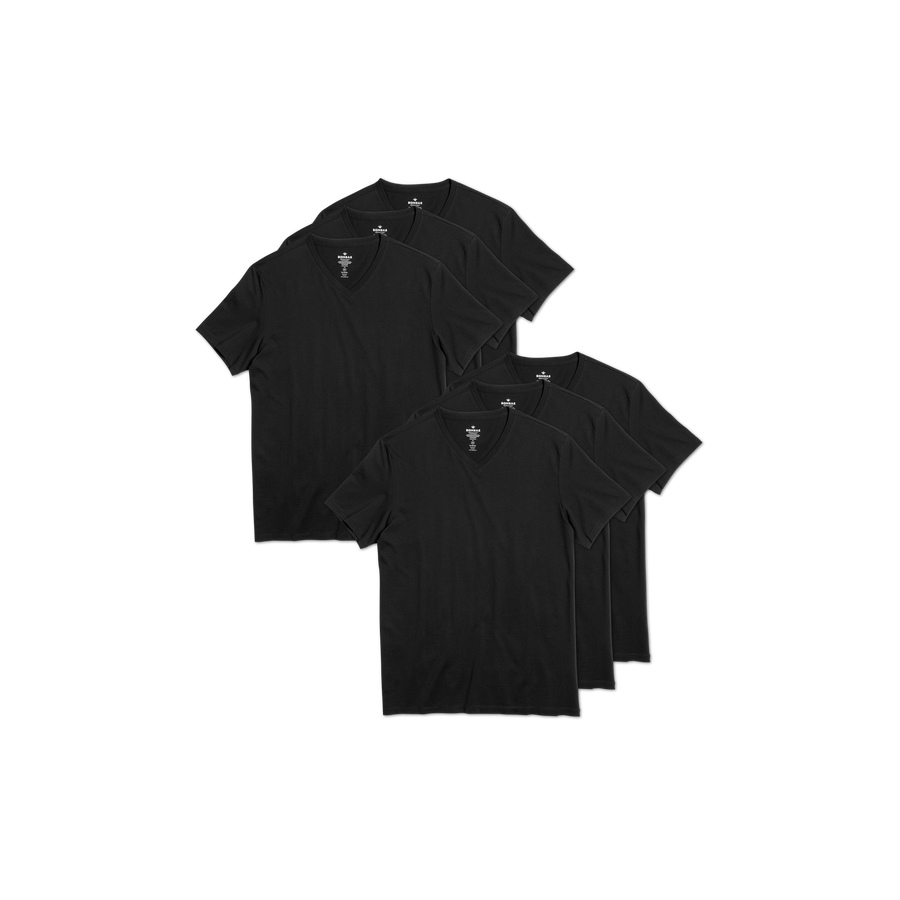 Men's Pima Cotton V-Neck T-Shirt 6-Pack - Casual Lounge Ready