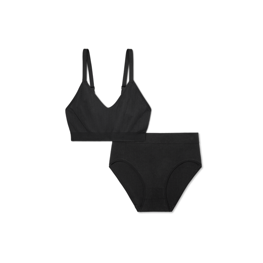 Women’s Seamless Scoop Bralette + High Rise Brief Pack - Smooth Weekend Layer