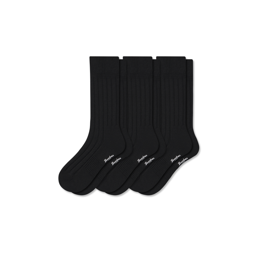 Women's Merino Cashmere Blend Rib Calf Sock 3-Pack - Run Weekend Step