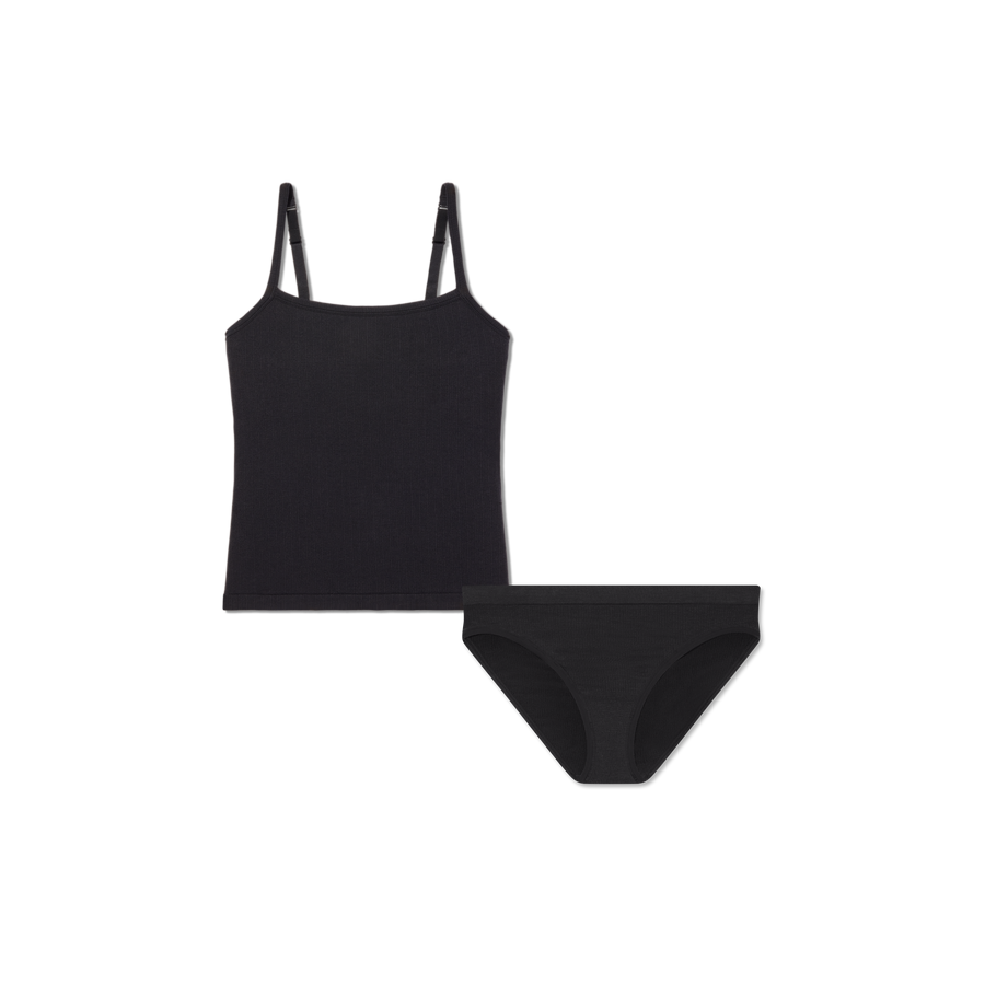 Women's Built-In Bra Seamless Cami + Bikini Pack - Soft Comfort Layer