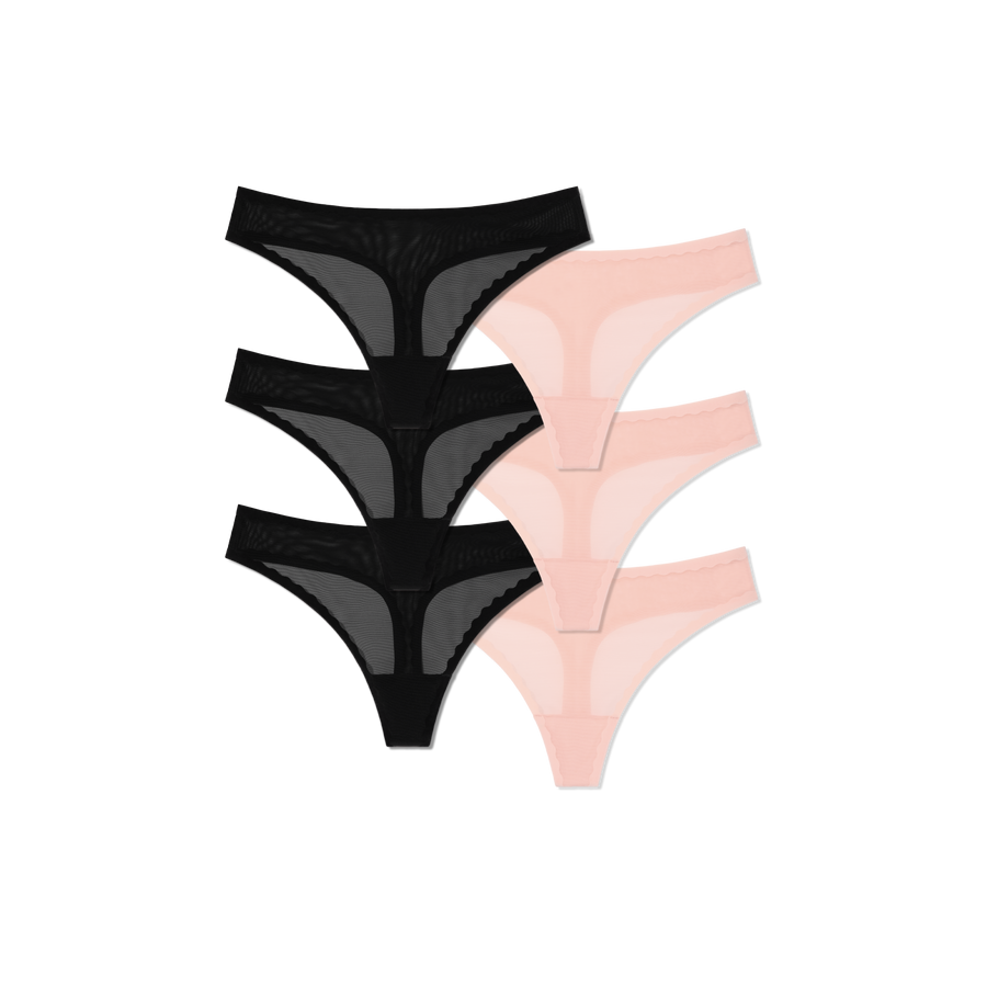 Women’s SoftMesh Thong 6-Pack - Light Soft Wear