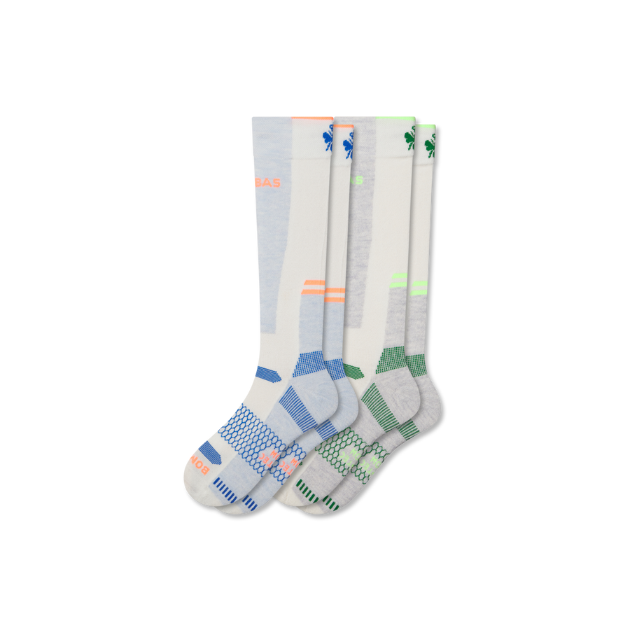 Men's Mid-Cushion Merino Wool Blend Ski & Snowboard Sock 2-Pack - Active Everyday Step