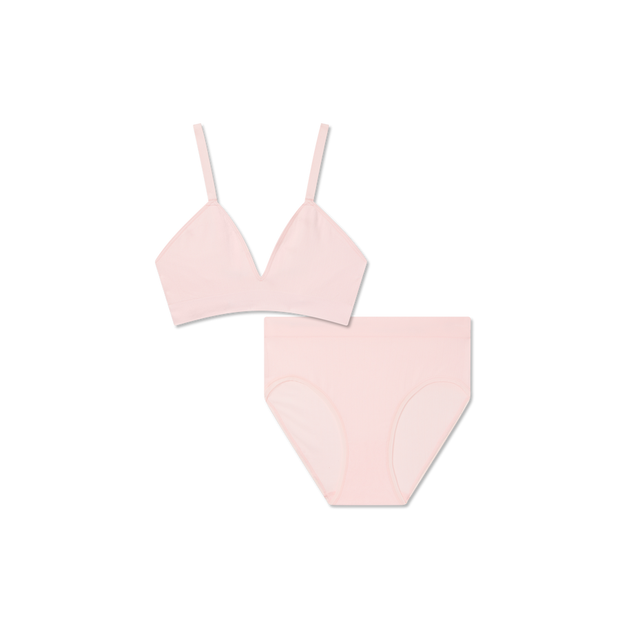 Women's Seamless Triangle Bralette + High Rise Brief Pack - Easy Support Comfort