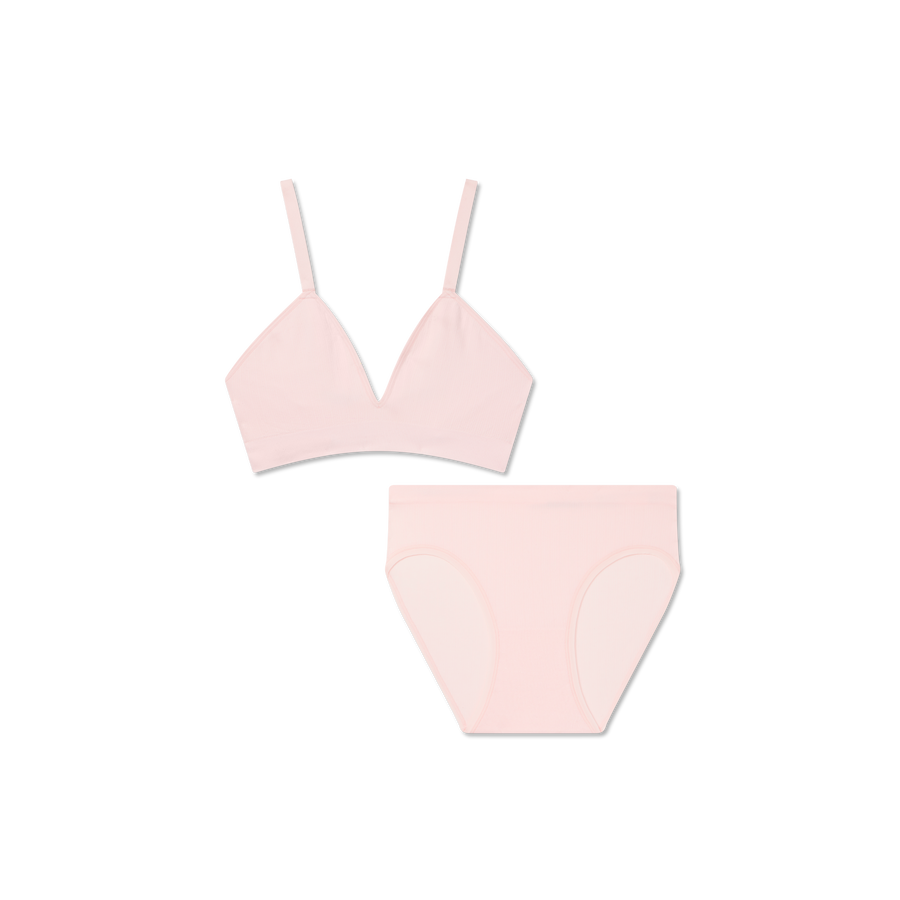 Women's Seamless Triangle Bralette + Brief Pack - Light Studio Layer