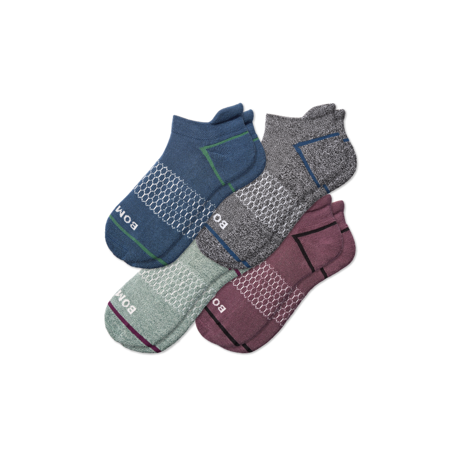 Men's Border Stripe Ankle Sock 4-Pack - Comfort Weekend Wear