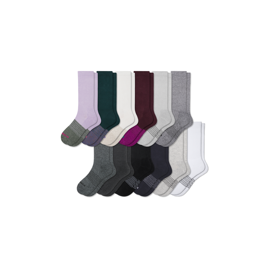 Women's Marl Calf Sock 12-Pack - Cushion Crew Rotation