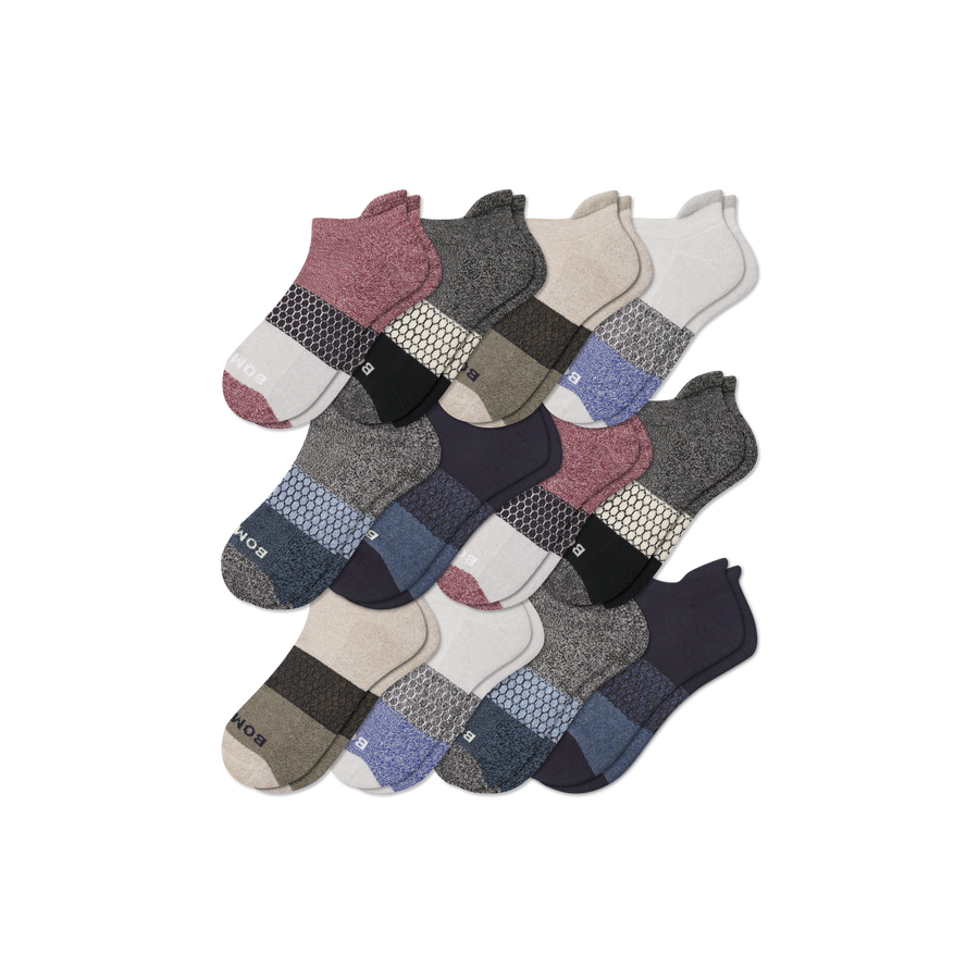 Men’s Tri-Block Ankle Sock 12-pack - Comfort Cushion
