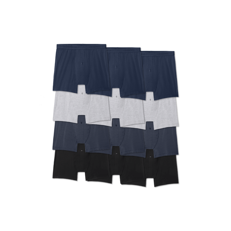 Men's Cotton Modal Blend Boxer 12-Pack - Everyday Ease