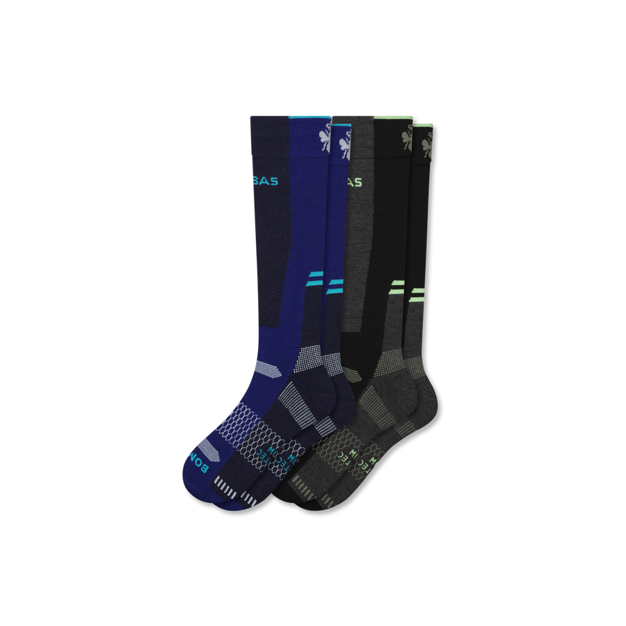 Women's Mid-Cushion Merino Wool Blend Ski & Snowboard Sock 2-Pack - Breathable Weekend Cushion