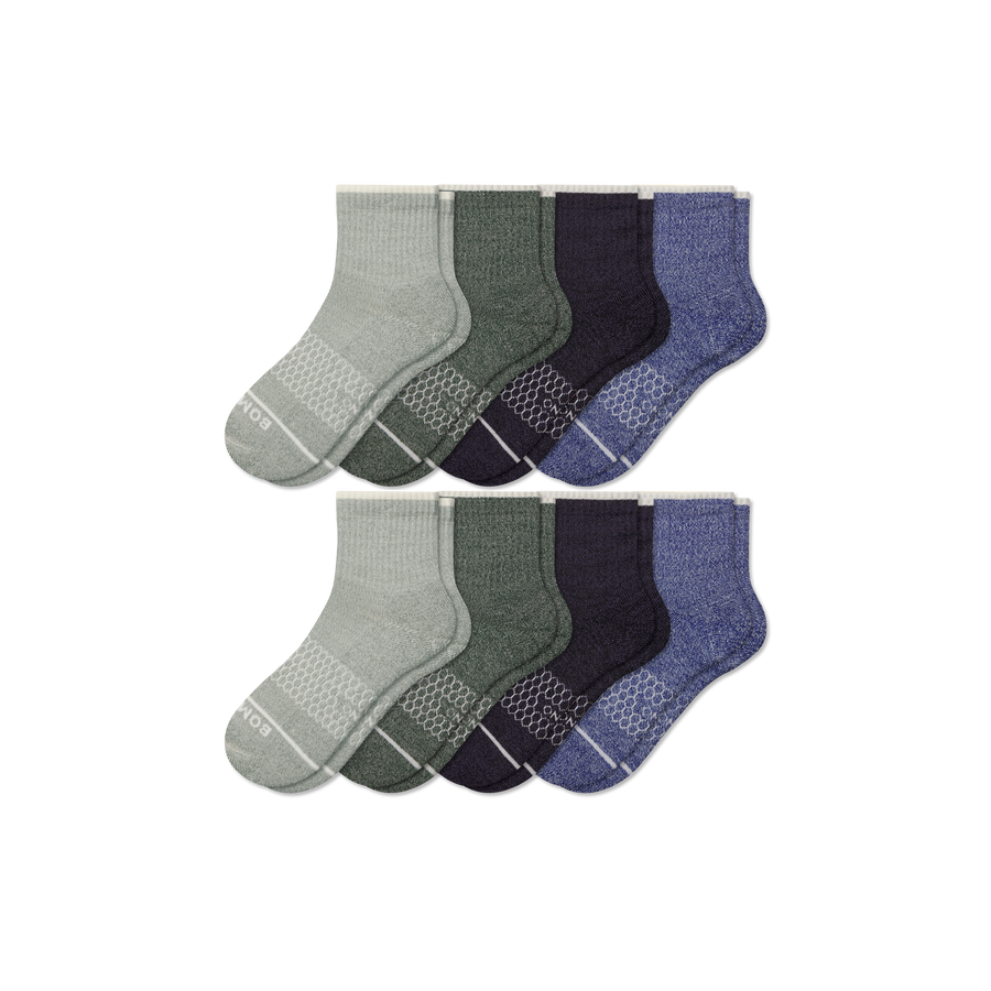 Men's Merino Wool Blend Quarter Sock 8-Pack - Trail Everyday Rotation