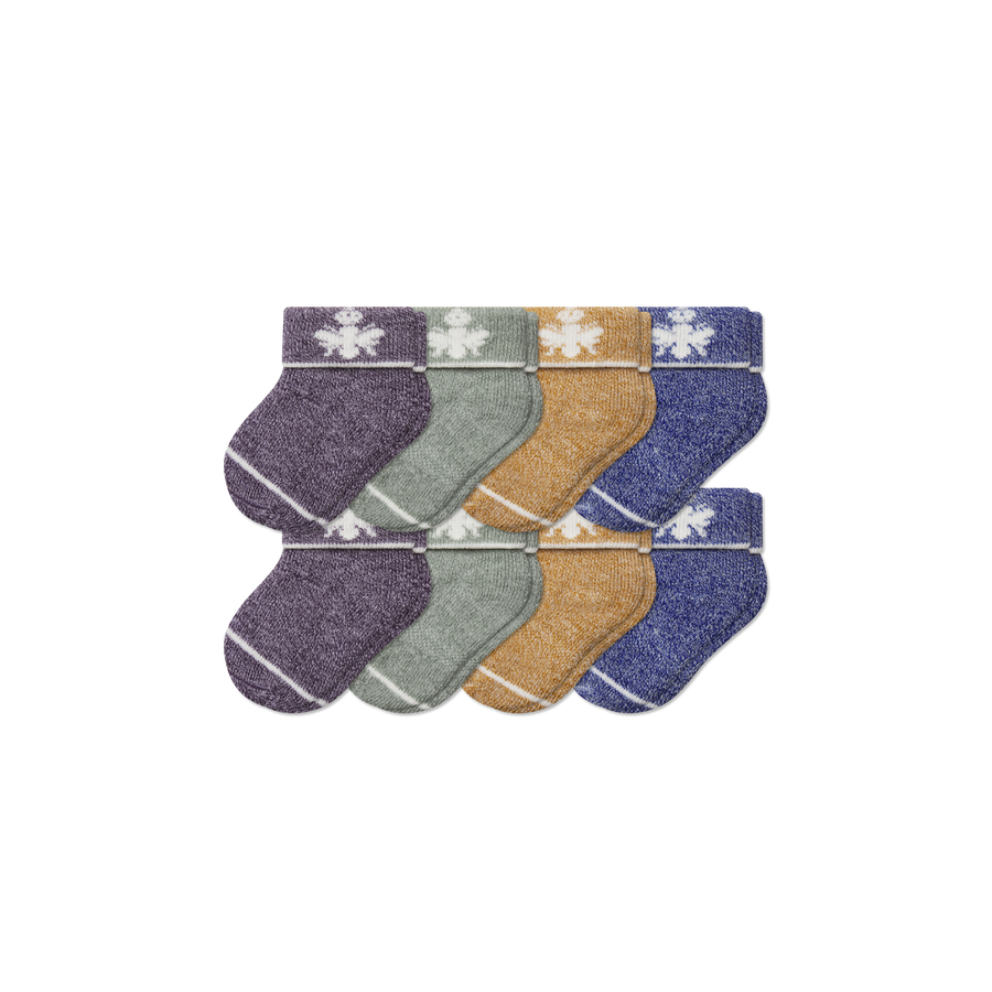 Baby Merino Wool Blend Calf Sock 8-Pack (0-6 Months) - Everyday Recovery Step