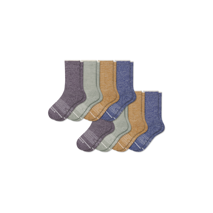 Youth Merino Wool Blend Calf Sock 8-Pack - Daily Office Wear