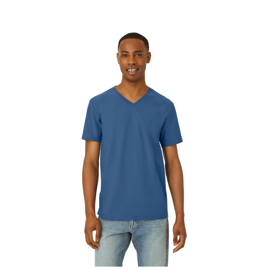 Men's Air Slub V-Neck T-Shirt - Casual Off Duty Comfort