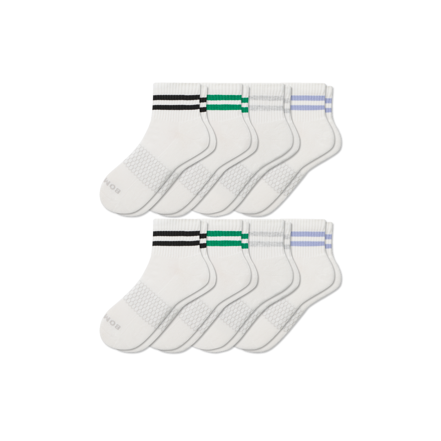 Men's Vintage Stripes Quarter Sock 8-Pack - Fresh Home Rotation