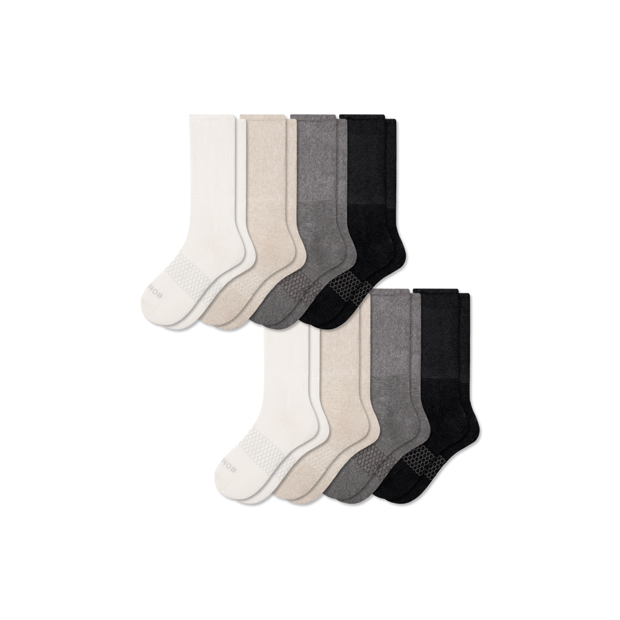 Men's Wide Calf Sock 8-Pack - Cushion Run Move