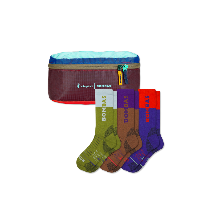 Women's Merino Wool Blend Hiking Sock 3-Pack & Cotopaxi Fanny Pack - Travel Pack