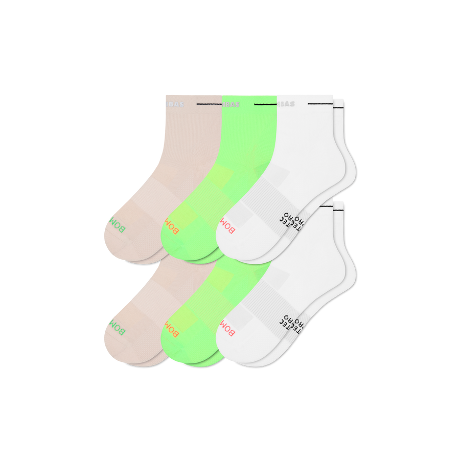 Women's RunPro Quarter Sock 6-Pack - Cushion Office Support