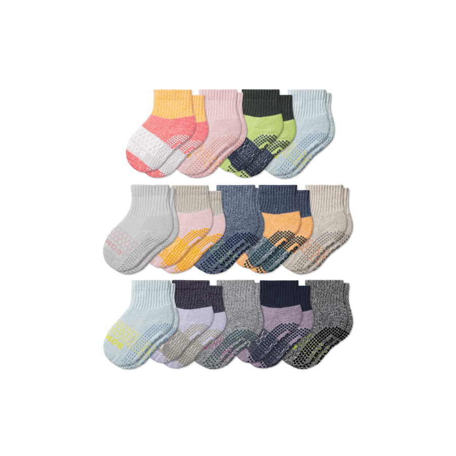 Toddler Week of Bombas Gripper Calf Sock 14-Pack - Light Lounge Comfort