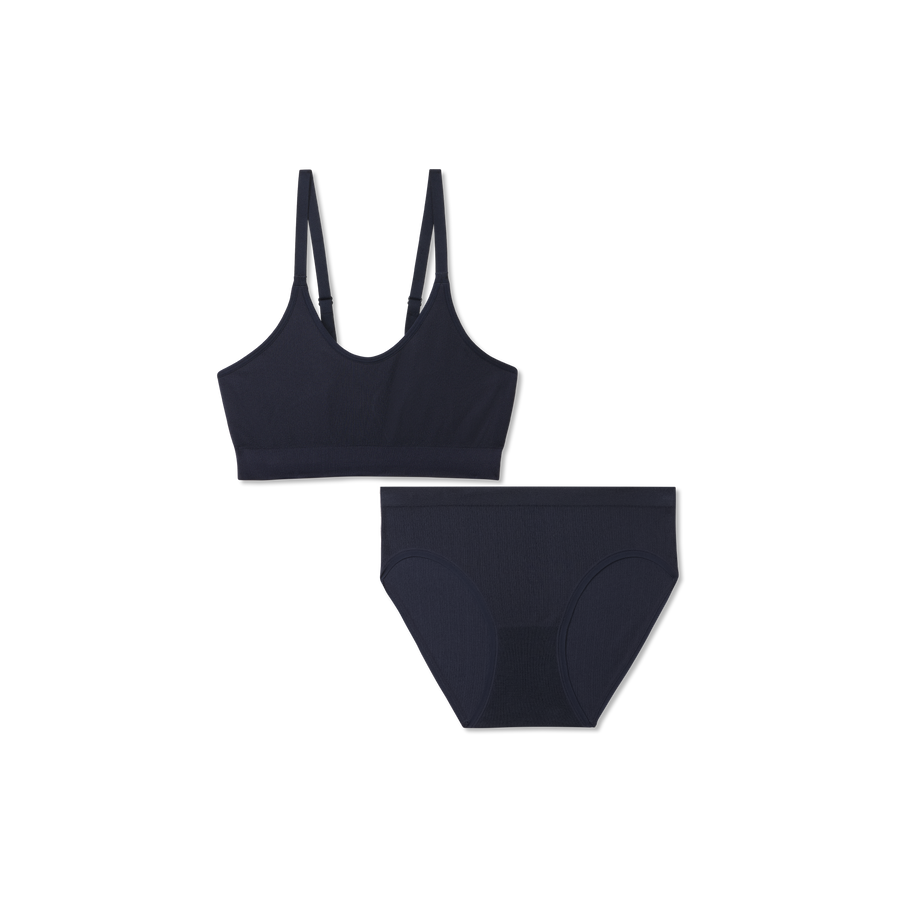 Women's Seamless Scoop Bralette + Brief Pack - Calm All Day Fit