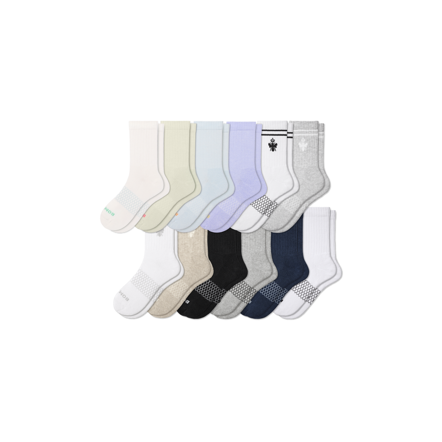 Women's Half Calf Sock 12-Pack - Modern Crew Comfort