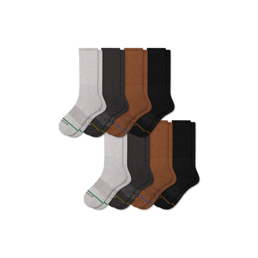Women's Merino Blend Ultra-Stretch Calf Sock 8-Pack - Cozy Home Cushion