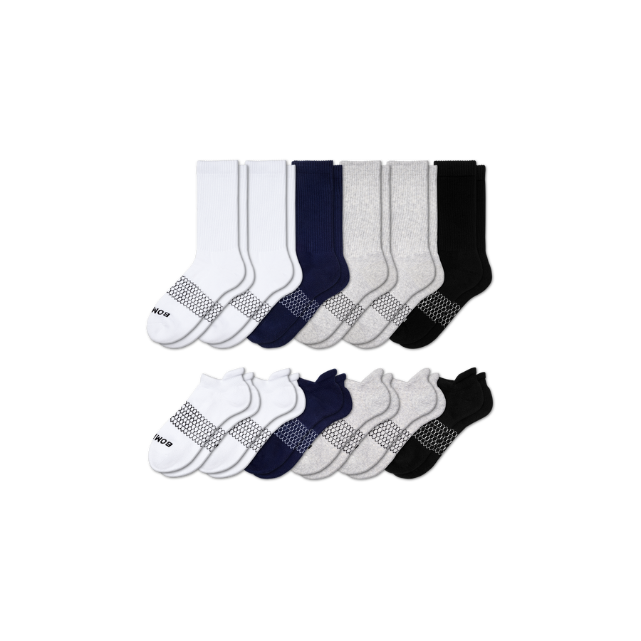 Men's Calf & Ankle Sock 12-Pack - Run No Show Wear