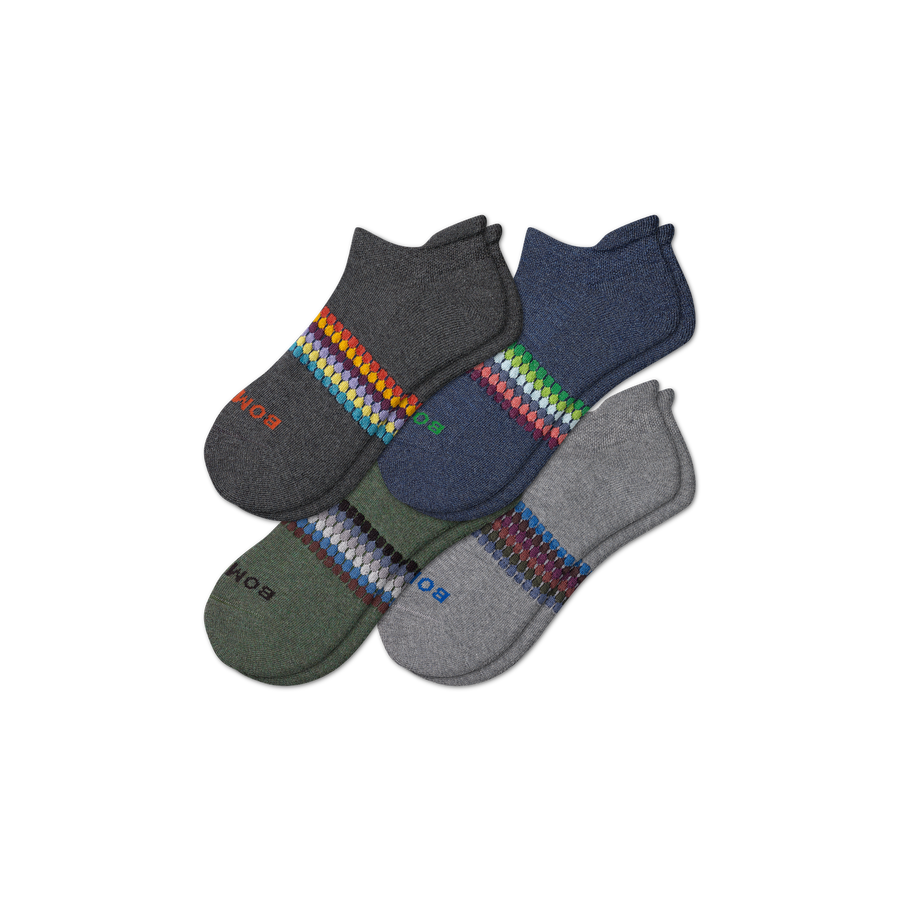 Men's Sunset Stripe Ankle Sock 4-Pack - Fresh Studio Wear