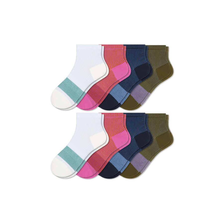 Youth Lightweight Quarter Sock 8-Pack - Active Everyday Rotation