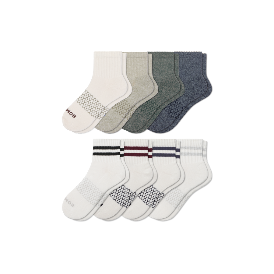 Men's Quarter Sock 8-Pack - Run Lounge Comfort