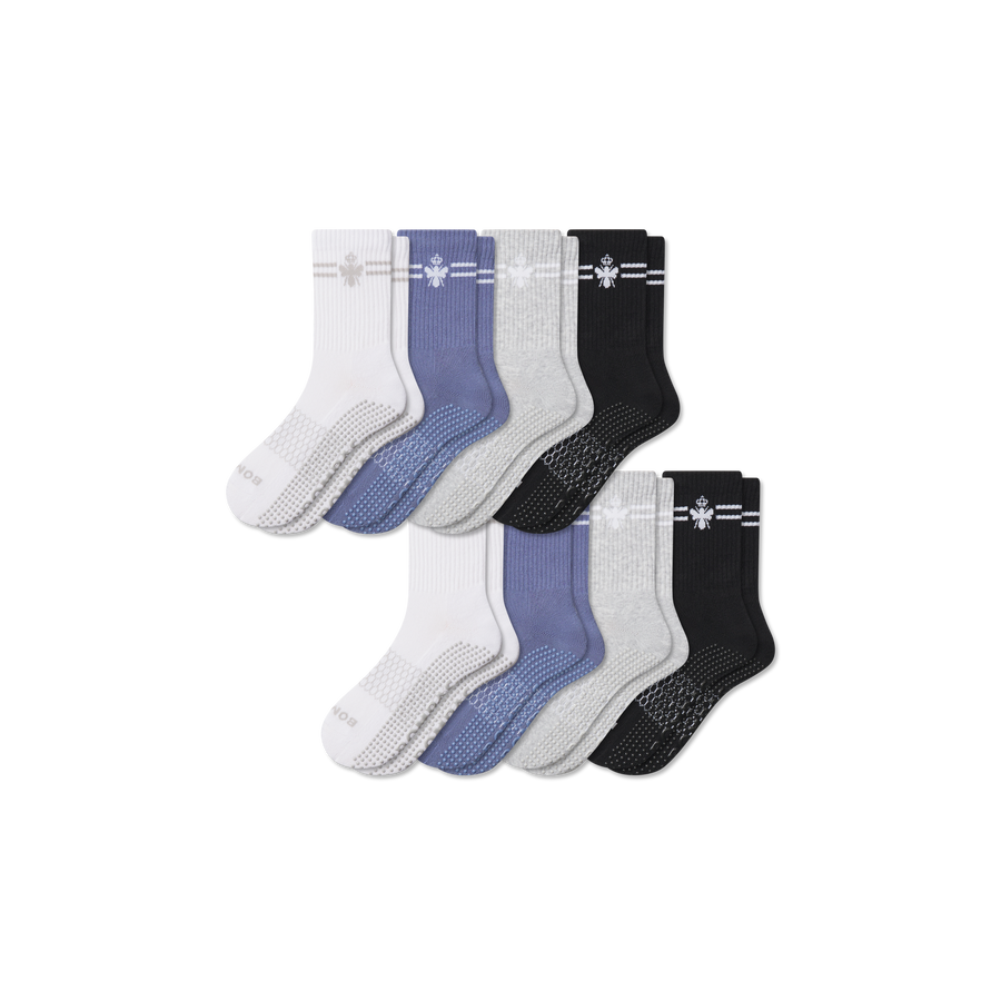 Women's Grippers Half Calf Sock 8-Pack - Trail Court Comfort