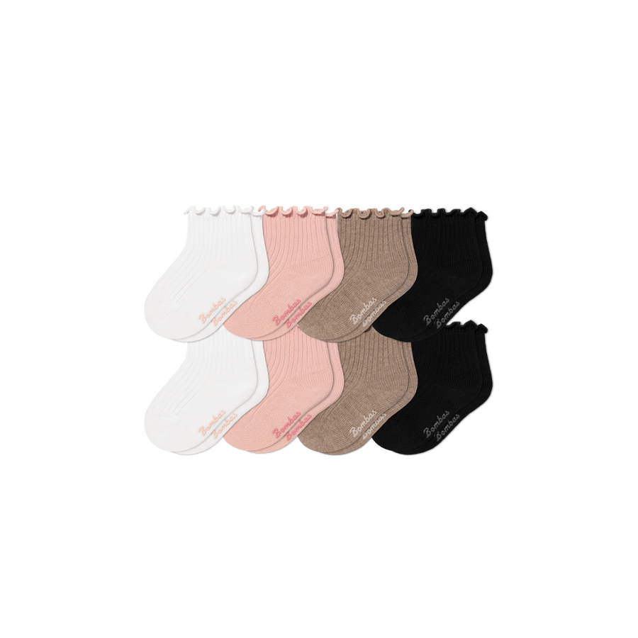 Baby Ruffle Rib Calf Sock 8-Pack (0-6 Months) - Run Studio Fit