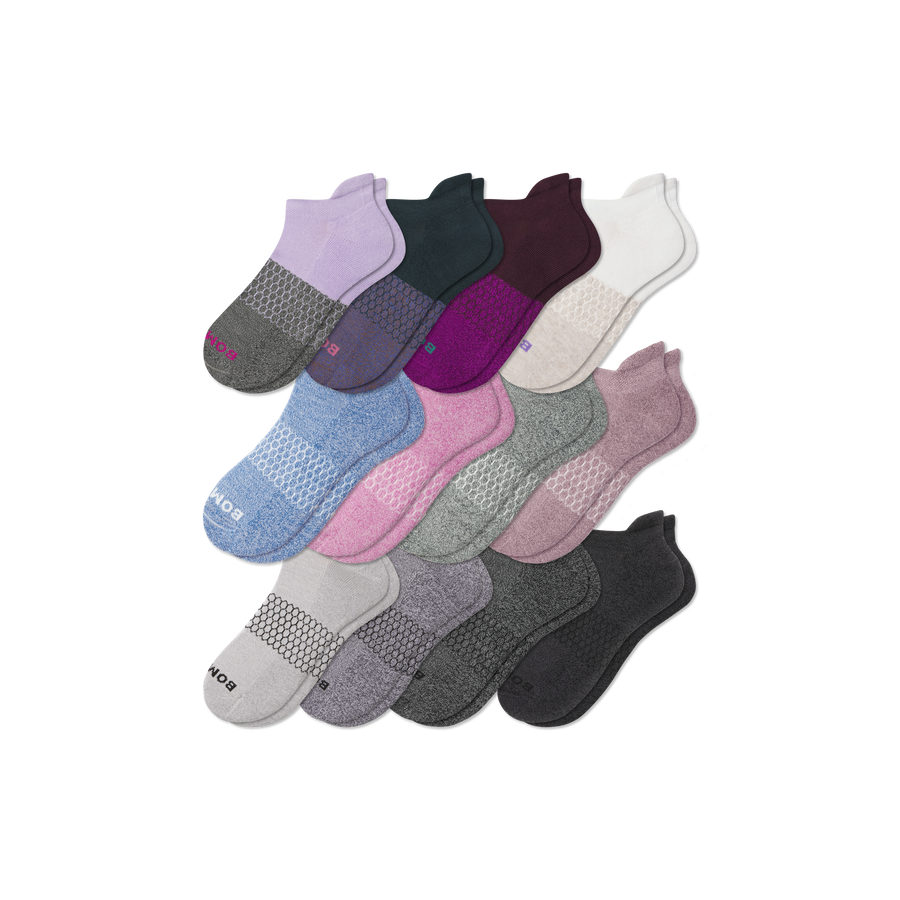 Women's Marl Ankle Sock 12-Pack - Easy Home Fit