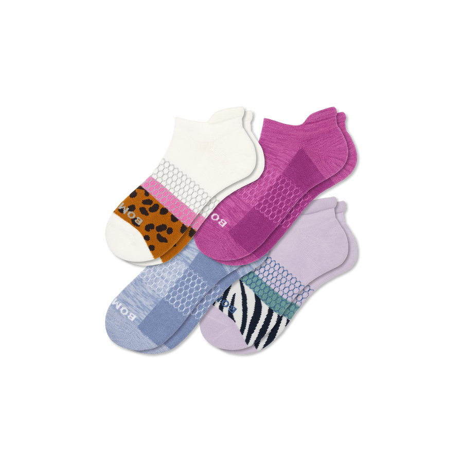 Women's Wild Wear Ankle Sock 4-Pack - Light Lounge Support