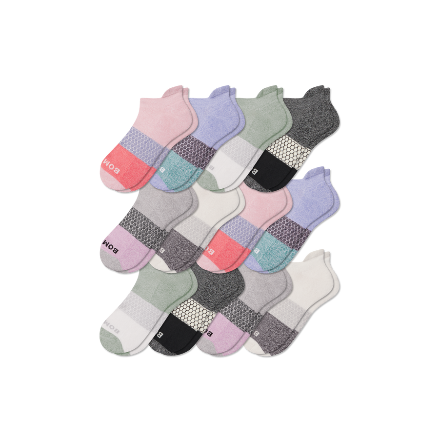Women's Tri-Block Ankle Sock 12-Pack - Weekend Studio Move