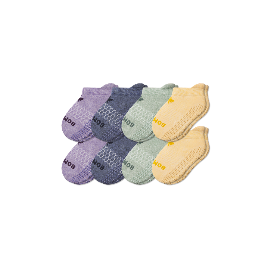 Toddler Gripper Ankle Sock 8-Pack - Breathable Hike Cushion