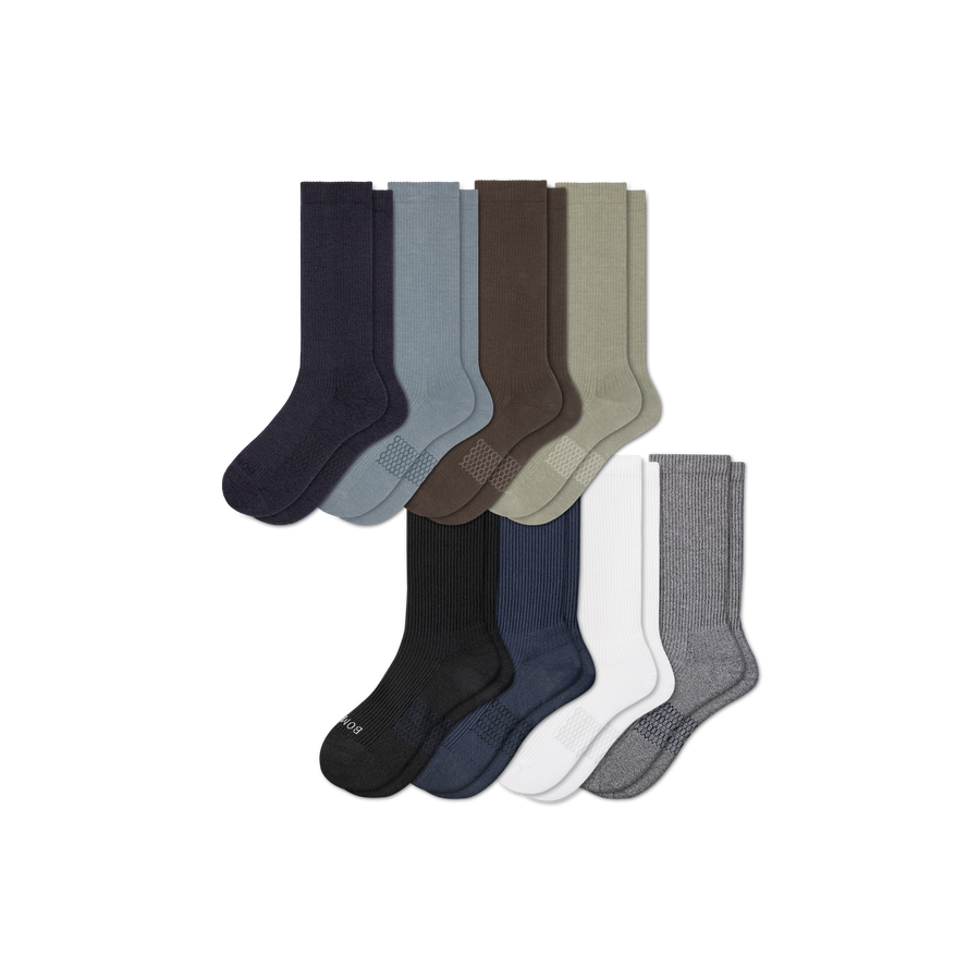 Men's Modern Rib Calf Sock 8-Pack - Easy Hike Rotation