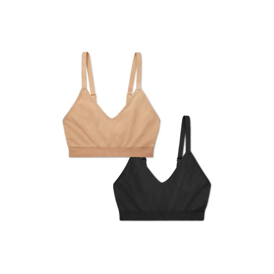 Women's Seamless Scoop Bralette 2-Pack - Lounge Layer Support