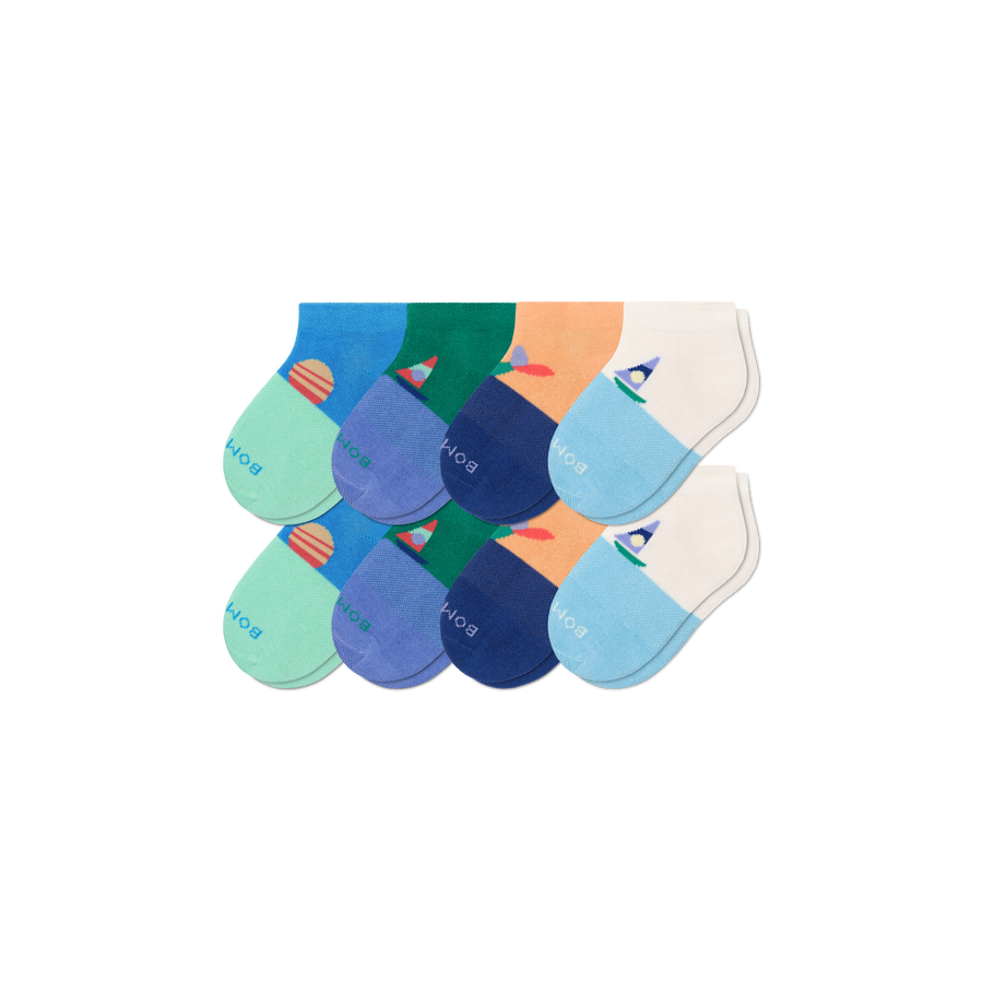 Junior Lightweight Ankle Sock 8-Pack - Active Hike Pair