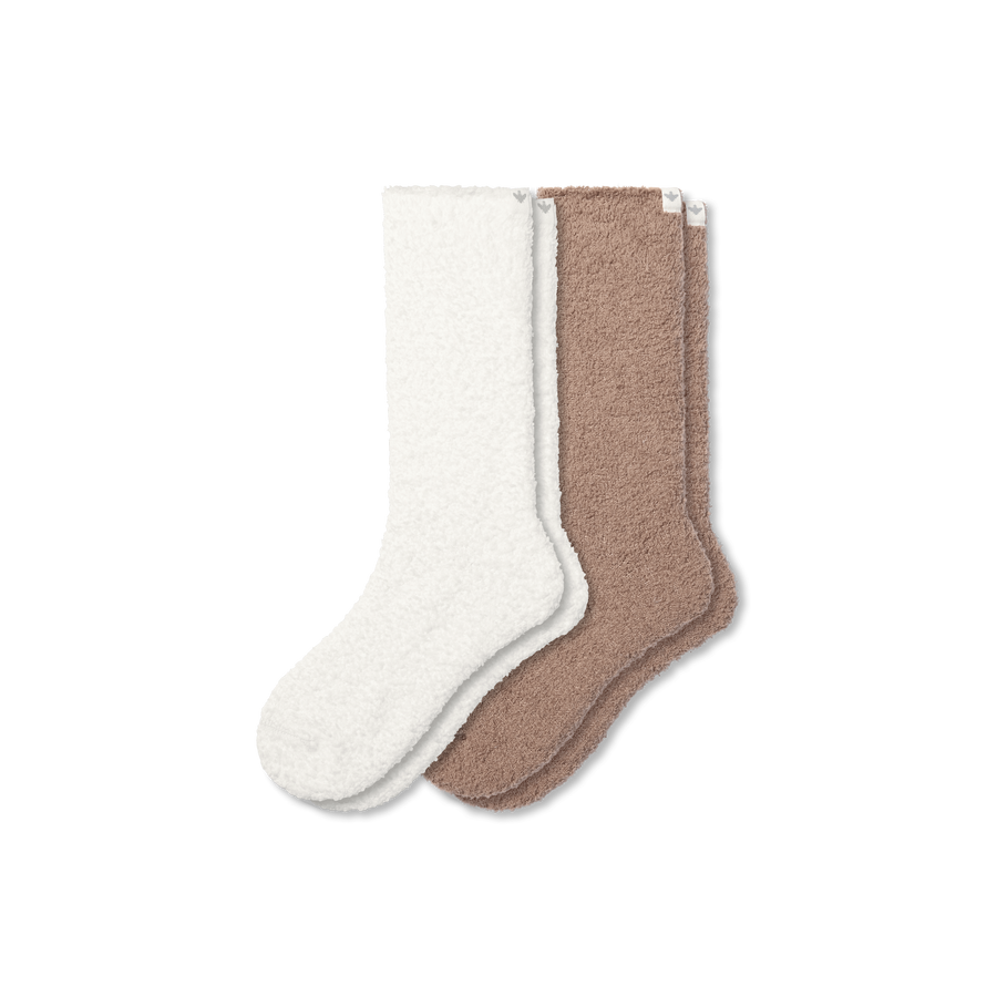 Women's Fuzzy Sock 2-Pack - Classic School Step