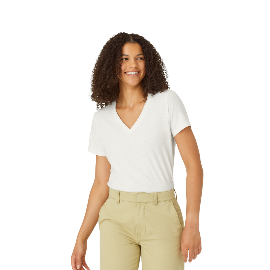 Women's Air Slub V-Neck T-Shirt - Light Weekend Wear