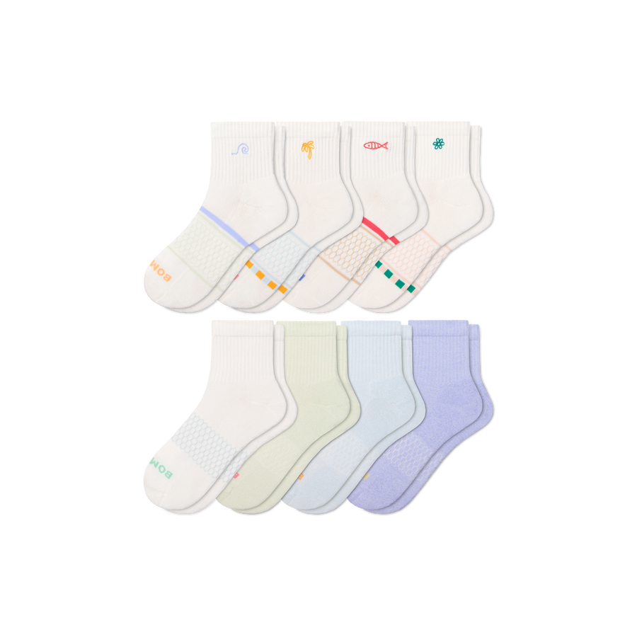 Women's Quarter Sock 8-Pack - Run Lounge Move